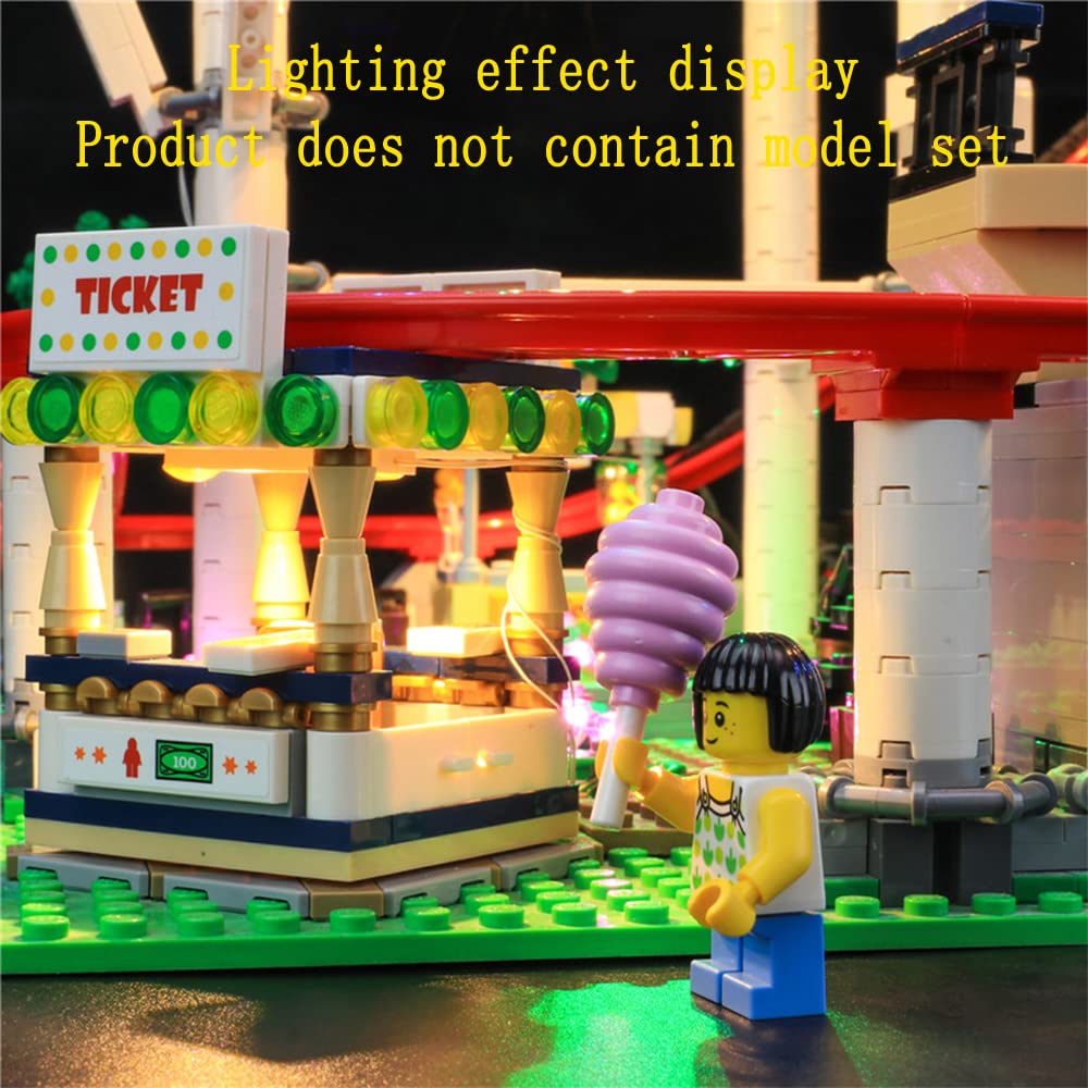 GEAMENT LED Light Set Compatible with Lego Roller Coaster - Lighting Kit for Creator 10261 Building Model (Model Set Not Included)