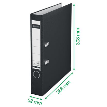 Leitz Quality Folder 180° Plastic, 3 Pack, Original, A4 file folder 5 cm slim, 90% recycled cardboard, 30% pre-consumer recycled plastic, with 180° mechanism, 350 sheets, Blue, 310345035