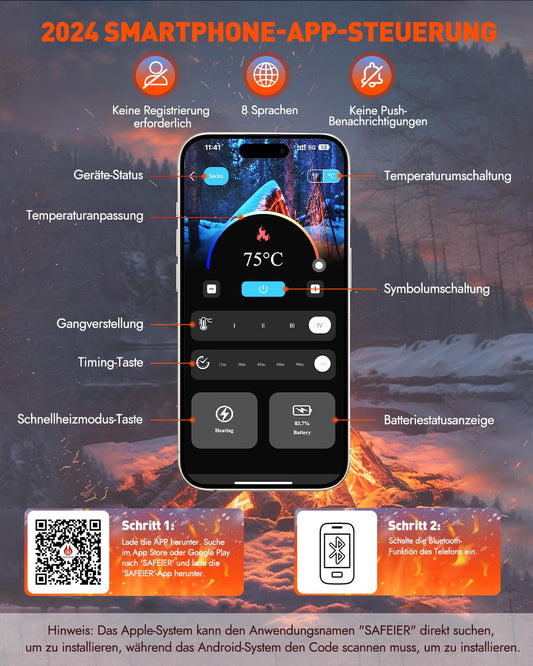 Heated socks, Heated Socks Women Men, the solution for cold toes in 2024-5v 6000 mAh Rechargeable Heated Socks for Skiing, Outdoor, Camping, Hiking (APP)