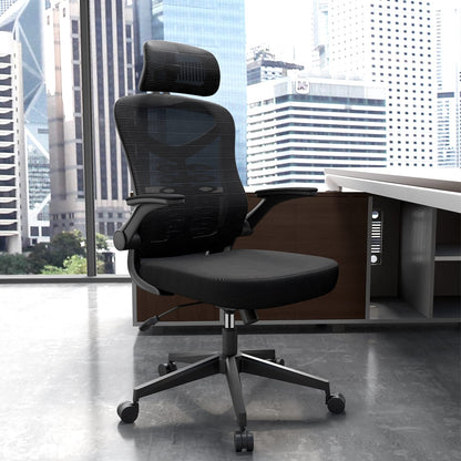 Magic Life Office Chair Ergonomic Computer Adjustable Desk Chair, adjustable lumbar support with thickened cushion, 3D headrest & Comfortable armrest Computer Chair (135 x 65 cm)