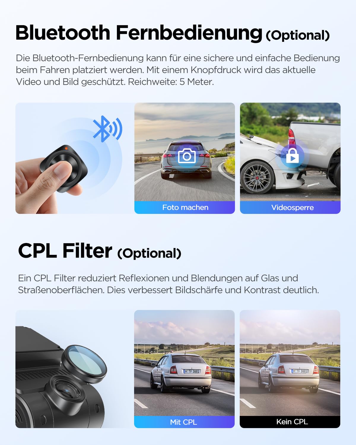 VIOFO A229 Plus 2K + 2K Dual STARVIS 2, HDR Front Rear Dashcam Car, Voice Control & 5GHz Wi-Fi Wireless Autocamera, Ultra-Precise GPS, Super Night Vision 2.0, 2.4" Large LCD, Voice Alerts, 512GB Max