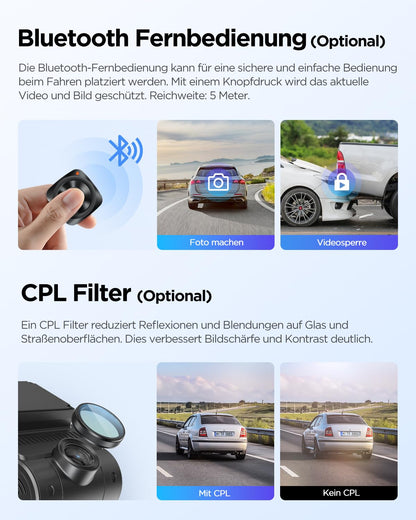 VIOFO A229 Plus 2K + 2K Dual STARVIS 2, HDR Front Rear Dashcam Car, Voice Control & 5GHz Wi-Fi Wireless Autocamera, Ultra-Precise GPS, Super Night Vision 2.0, 2.4" Large LCD, Voice Alerts, 512GB Max