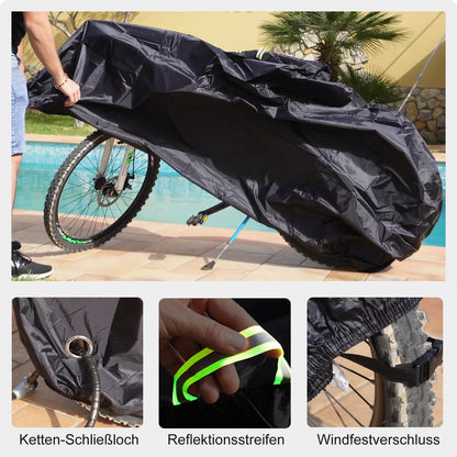 COTOP Bike Cover Waterproof 210T Nylon, High Quality Bicycle Tarp Weatherproof 200 x 80 x 110 cm, Bike Cover With Anti Theft Hole, Carrying Bag, Cover Scooter, e-bikes