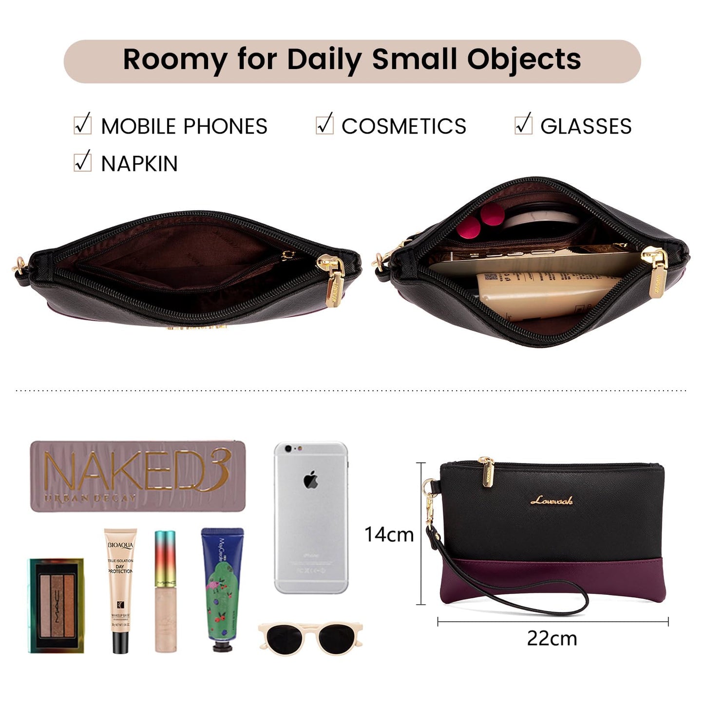 LOVEVOOK Laptop Bag for Women 15.6 Inch, Elegant Handbag Work Bag Large Shopper Business Bag Briefcase Teacher Bag, PU Leather Tote Bag School Bag Notebook Bag for Office College, Purple