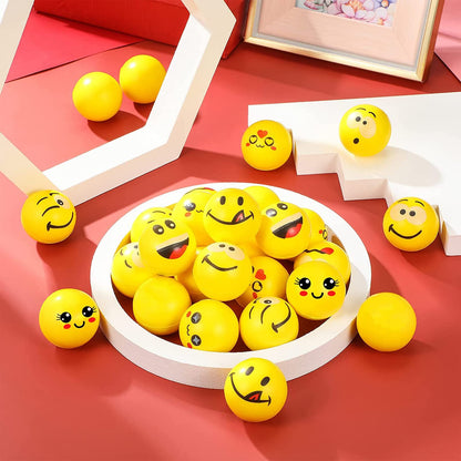 30 pieces of anti-stress balls for children and adults, smiley face stress balls, 1.6 inch mini foam stress relief balls, stress relief toys for children's birthday party favors (cute style)