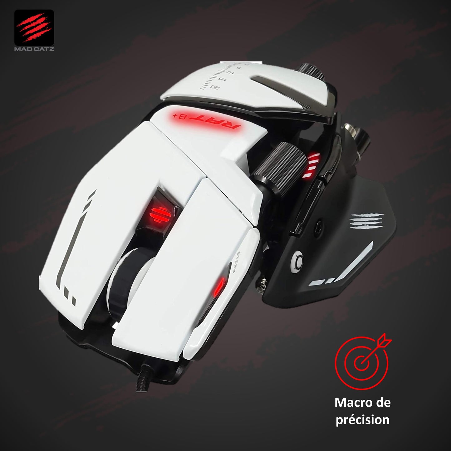 MadCatz R.A.T. 8+ Optical Gaming Mouse, White