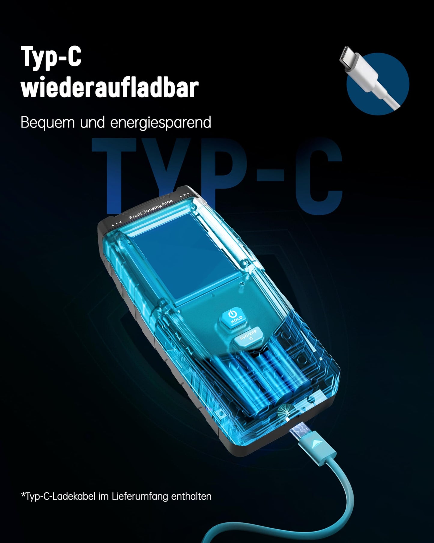 ERICKHILL EMF meter, rechargeable, electromagnetic radiation detector, handheld device, digital LCD EMF detector, great tester for home EMF inspections, office, outdoor, and ghost hunting.