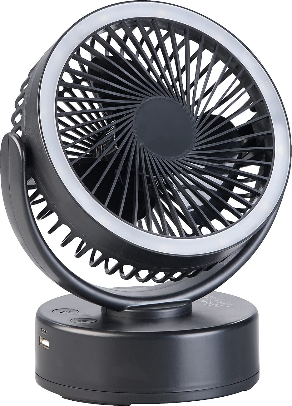 Sichler Household Appliances 3in1 Battery Camping Fan; LED light; USB power bank; Ø 16cm; 130 lm