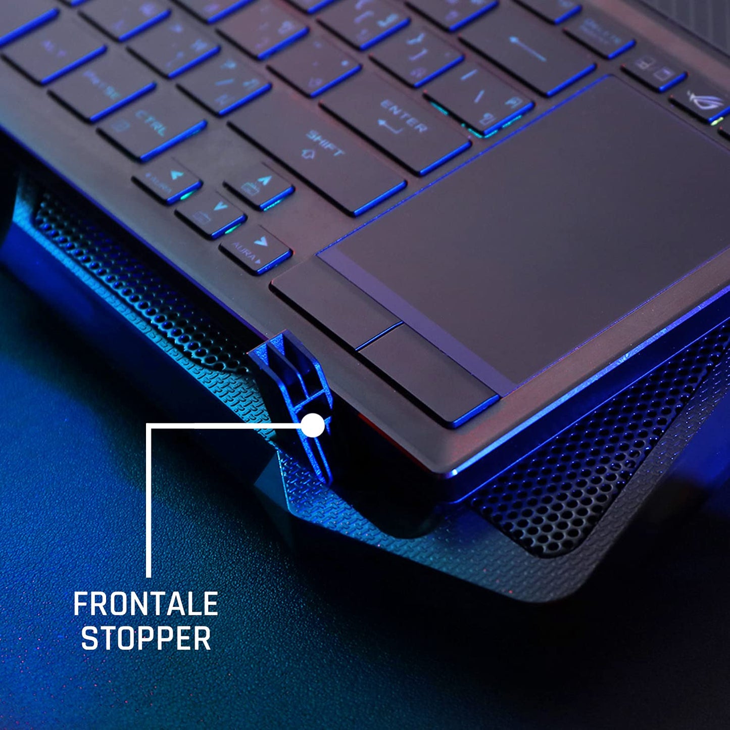 KLIM® Wind Laptop Cooler - Over 500,000 units sold - NEW - Powerful - Fast cooling - 4 fans PC notebook PS4 Ventilated laptop stand - Blue