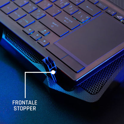 KLIM® Wind Laptop Cooler - Over 500,000 units sold - NEW - Powerful - Fast cooling - 4 fans PC notebook PS4 Ventilated laptop stand - Blue