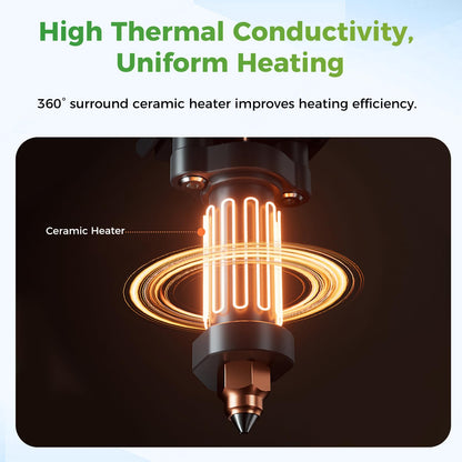 Creality Hi Combo Ceramic Heating Block Kit, official Creality Hi Hotend, upgraded Unicorn Quick-swap Nozzle 3D printer accessory, 300°C high temperature resistance, integrated all-metal design.