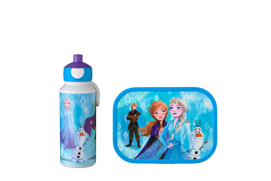 Mepal Campus 2 lunch set - water bottle and lunch box with bento insert - perfect for school and leisure - dishwasher safe, ABS, Frozen II, 2 pieces.