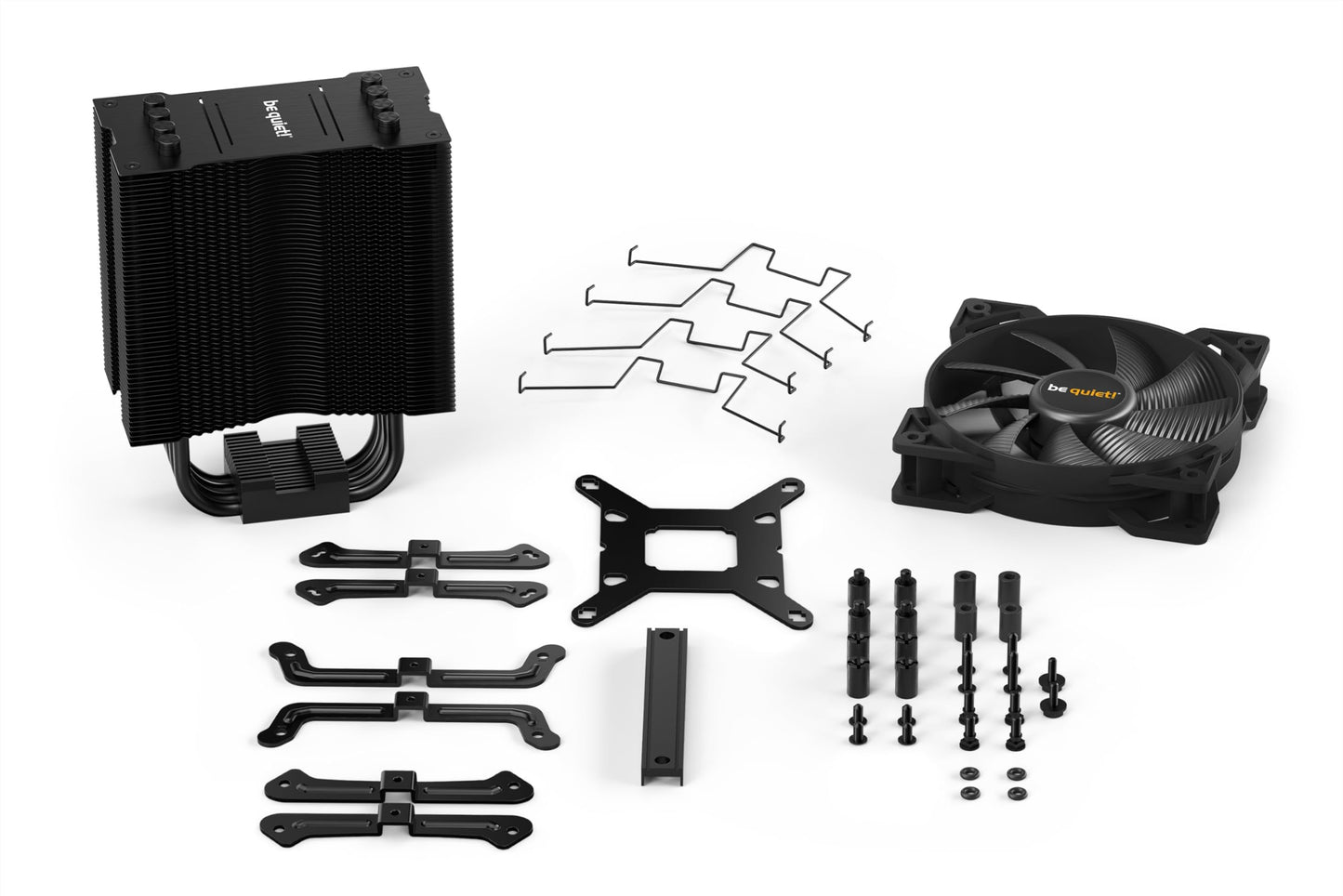 Shh! Pure Rock 2 Black, CPU cooler, 150W TDP, Pure Wings 2 120mm PWM, 4 6mm heat pipes, asymmetric design, single tower.