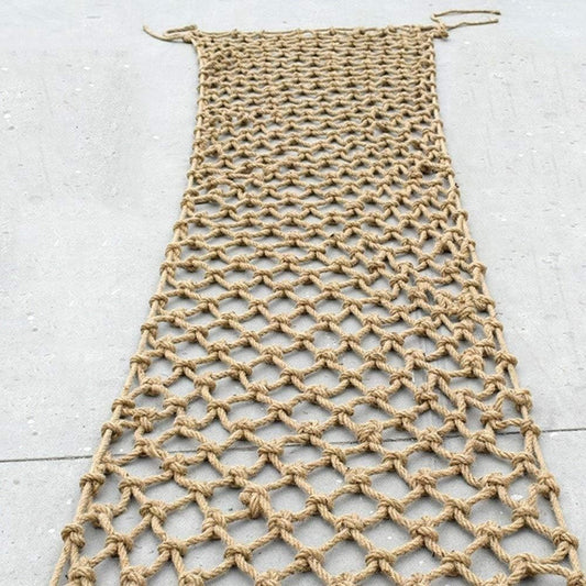 Decorative rope net for indoor or outdoor use, safety protection hemp rope net - children's balcony railing guardrail baby stair protection net indoor playground cargo trailer (0.5x5m)