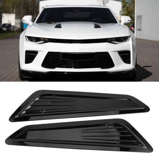 Hood Air Intake Inlet Decoration, Hood Cover, Fits Camaro LT LS RS 2016-2020, Hood Scoops, High quality ABS plastic material, Lightweight