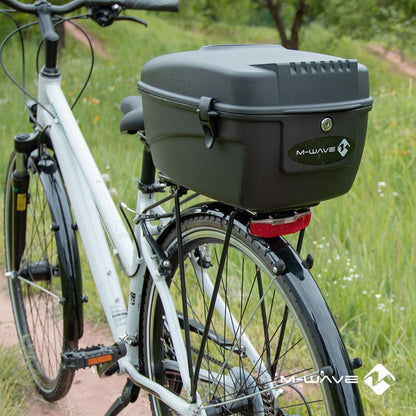 M-Wave Lockable Waterproof Bicycle Rack Box, Amsterdam Box L, Black