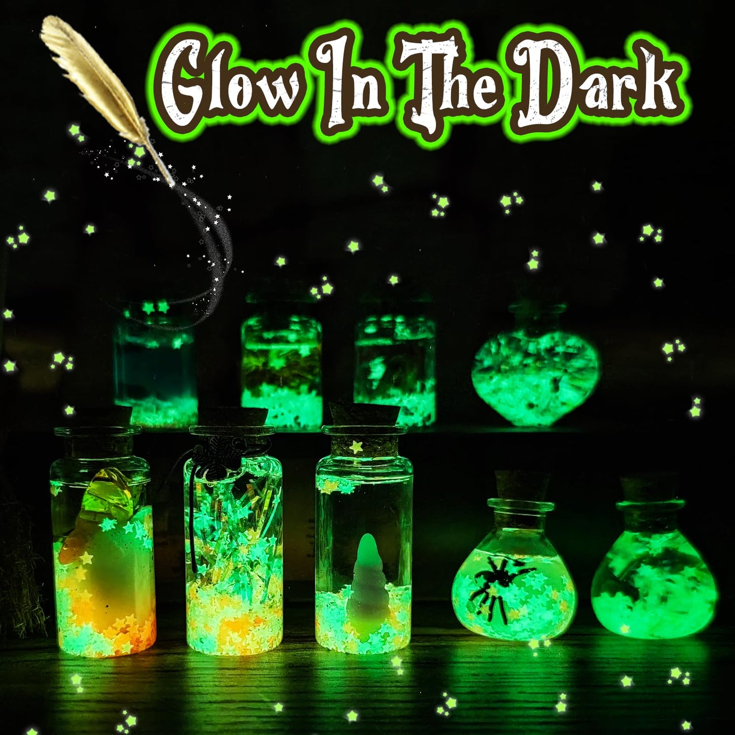 Mystery Potions Creative Gift for Kids, 20 Magic Potion Wizard Potion Bottles, Craft Toys Creative Christmas Birthday Gifts for Boys & Girls Age 6 7 8 9 10+