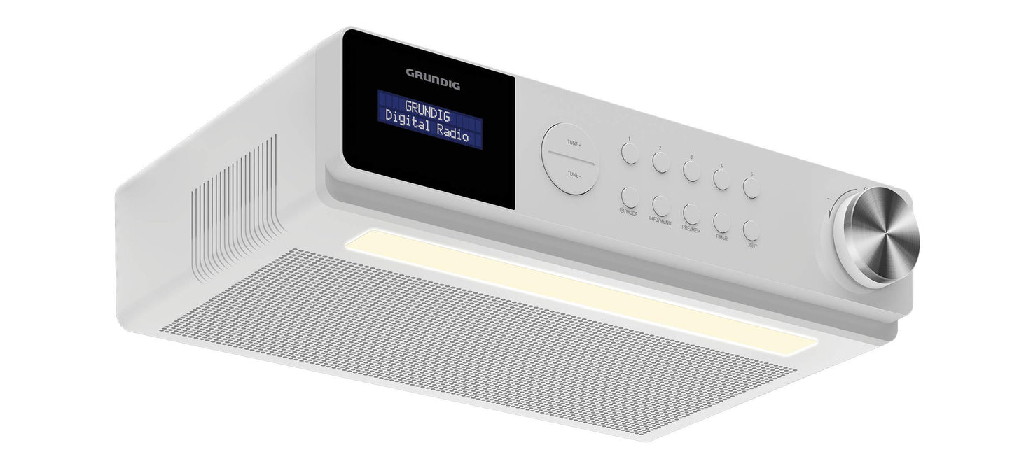 Grundig DKR 1000 BT DAB+ kitchen radio with Bluetooth and DAB+ reception White.