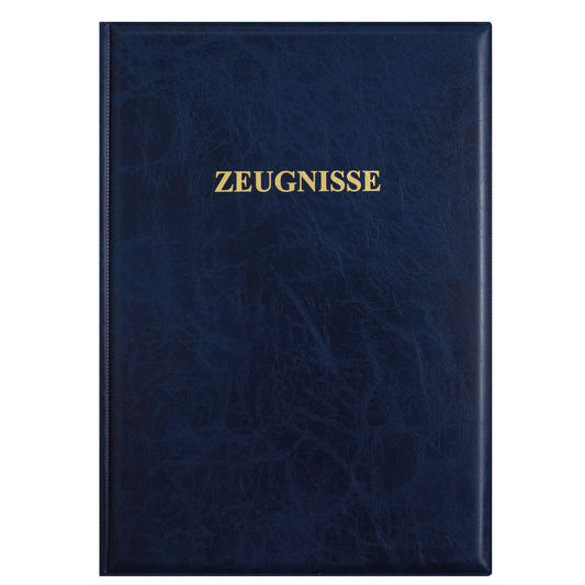 Transcript folder - with 12 A4 clear sleeves, document-safe - Document portfolio (Dark Blue)
