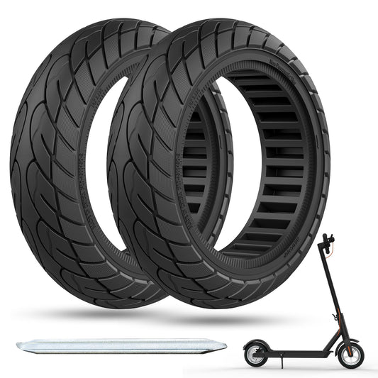 OUXI 10x2.125 inch Solid Replacement Tire with 1 Installation Tool for Electric Scooters Full Rubber Tyre, 10x2.125 inch Replacement Wheels, Full Rubber Tyre, High Elasticity Electric Scooter Tire