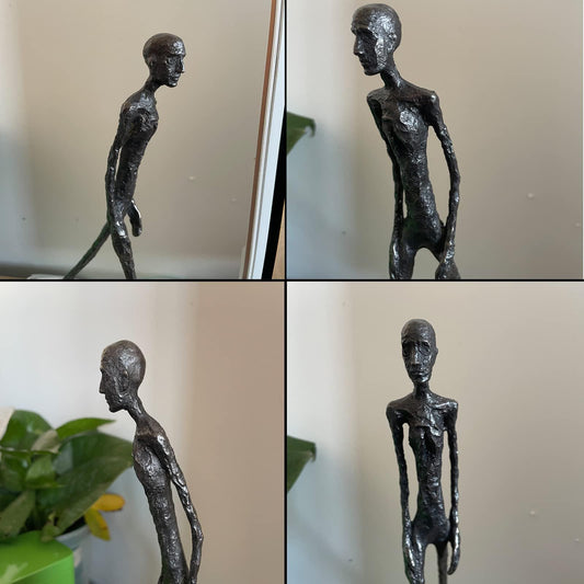 Giacometti sculpture bronze, bronze figure man abstract sculpture decoration immigration statue decoration ornament 30CM