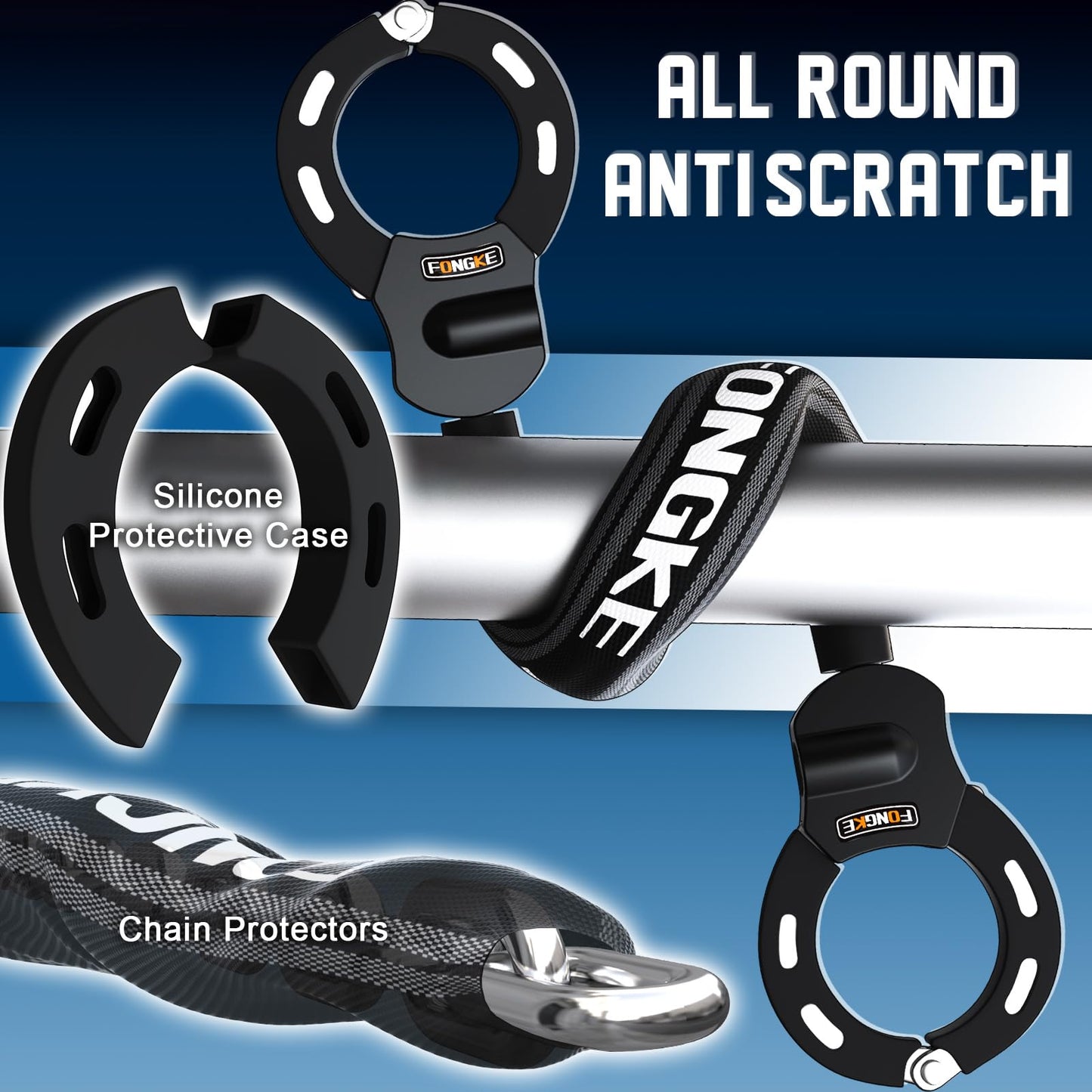 E scooter lock, 8mm thick chain lock, portability lock for e scooter, handcuff lock, 60cm high security bike lock.