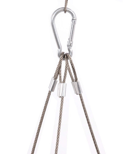 22.4 inch stainless steel 3-leg BBQ grill grate for swinging grill with 0.55 inch rod spacing.