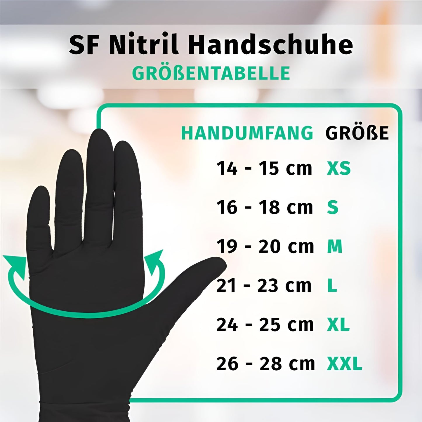 Black XL Nitrile Gloves - 1000 (10x100) Pieces Disposable Gloves, Medical Gloves, Powder-Free, Latex-Free, for Medical, Kitchen, Cleaning, Cosmetics, Household