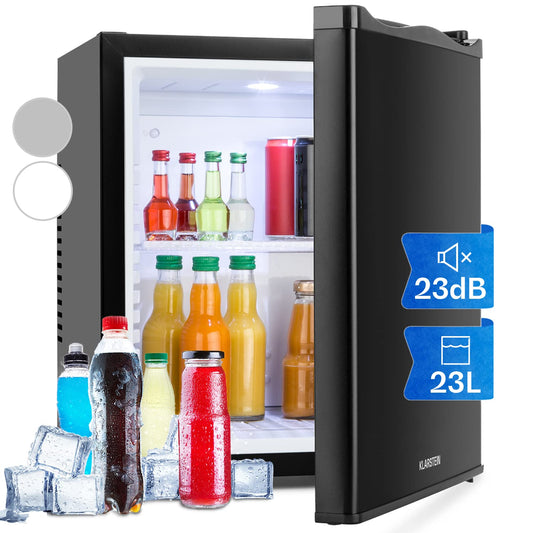 Klarstein mini fridge for rooms, 23L, for drinks & cosmetics, small mini bar, quiet, adjustable shelf, small skincare fridge 5-15°C.