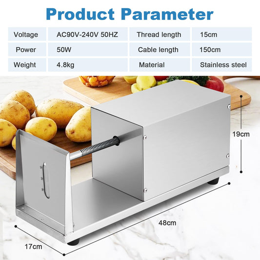 MXBAOHENG Electric Tornado Potato Cutter Automatic Homemade Electric Spiral Potato Slicer Twister Machine Supplier