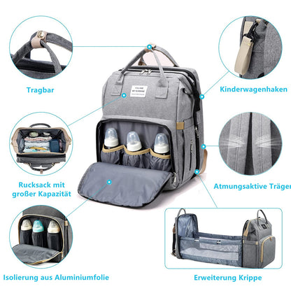 Bibykivn Baby diaper bag backpack, diaper backpack, baby bag travel backpack with changing pad, multifunctional waterproof large capacity diaper backpack, great for mom.