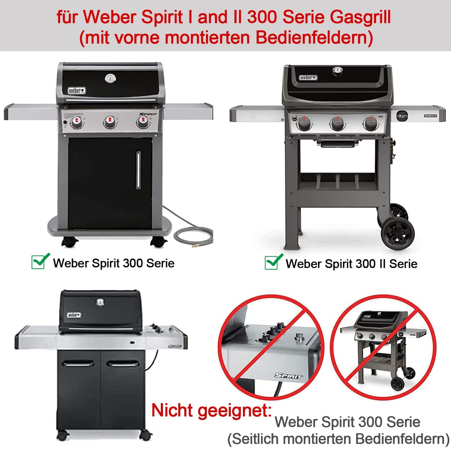Vnierxful 7636 Stainless Steel Flavorizer Bars for Weber Spirit I & II 300 Series, Spirit E310, E320, E330, S310, S320, S330, 38.9CM Heat Plate, Grill Replacement Parts Flavorizer Bars for Weber Spirit