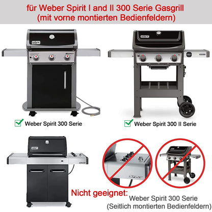 Vnierxful 7636 Stainless Steel Flavorizer Bars for Weber Spirit I & II 300 Series, Spirit E310, E320, E330, S310, S320, S330, 38.9CM Heat Plate, Grill Replacement Parts Flavorizer Bars for Weber Spirit