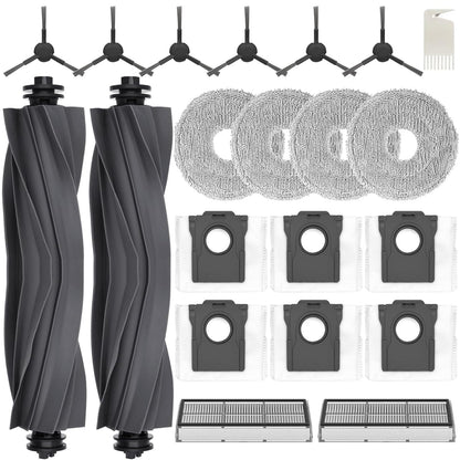 Accessory set for Dreame L10s Ultra Gen 2/ L10s Pro Ultra Heat/ X30 Ultra/MOVA E30 Ultra, includes 2*roller brush, 6*dust bags, 4*mop cloths, 6*side brushes, 2*filters.