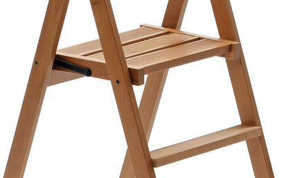 ARREDAMENTI ITALIA 4-Step Ladder Kimora, Wood - foldable - 4 Steps - Color: Cherry Wood AR-It the Heart of Wood