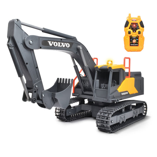 Dickie Toys - Remote Control Excavator - 2.4 GHz RC Excavator, for outdoor use, with light and sound effects, construction site toy, for children aged 3 years and older.