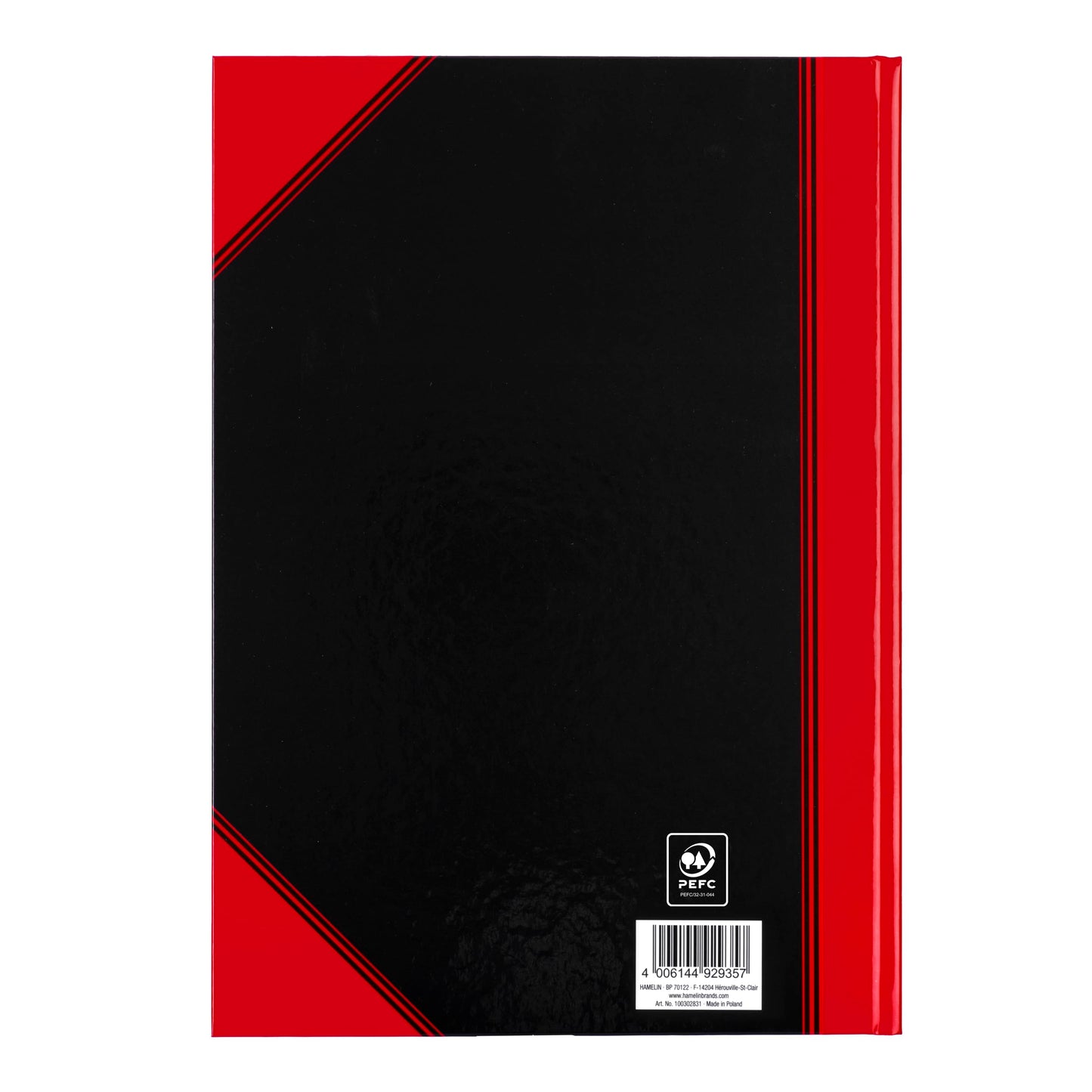 Bantex A4 blank notebook, 192 pages, 70 gsm, hardcover, black, pack of 6.