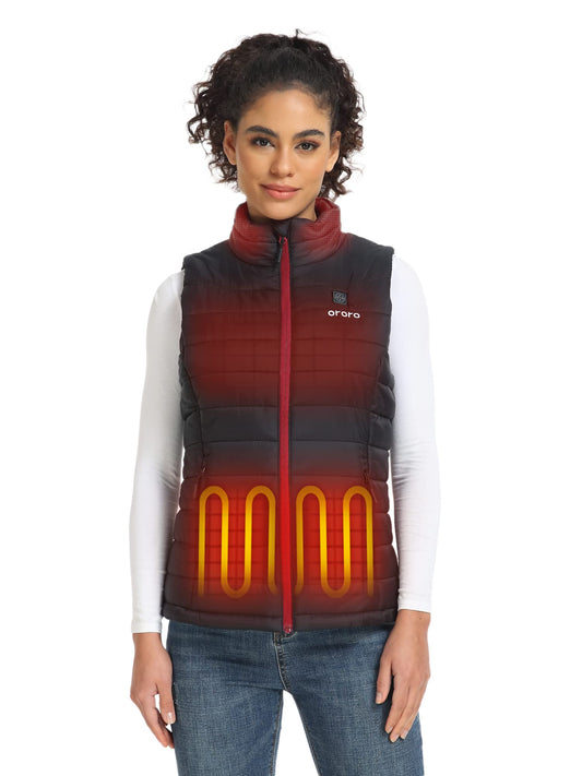 ORORO Women's Heated Vest with Powerbank, Up to 10 Hours of Warmth - Charger Not Included (Neutral Black, M)