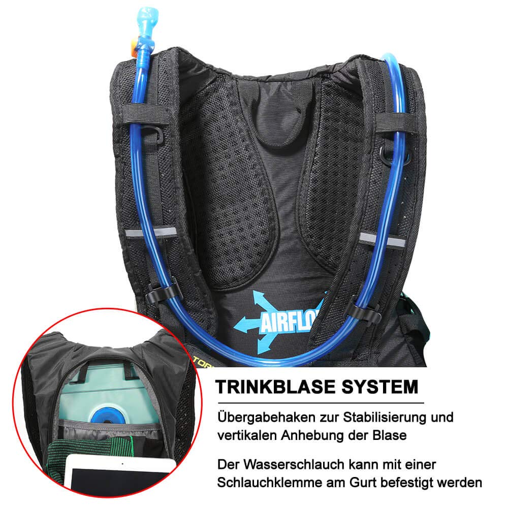 toptrek Bike Backpack 18L Ultra-lightweight Bicycle Backpack with Rain Cover and Helmet Cover Hydration Backpack Waterproof Cycling Backpack Sports Backpack Hydration Backpack (Green)