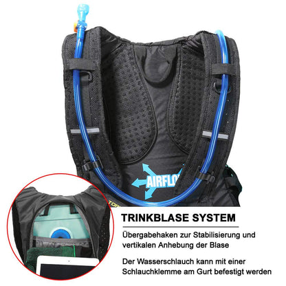 toptrek Bike Backpack 18L Ultra-lightweight Bicycle Backpack with Rain Cover and Helmet Cover Hydration Backpack Waterproof Cycling Backpack Sports Backpack Hydration Backpack (Green)