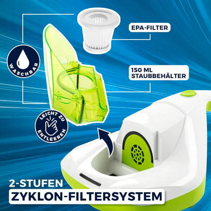 MAXXMEE mite vacuum cleaner | UV-C light & EPA-11 filter | mattress handheld vacuum, anti-mite mattress cleaner for allergy sufferers | destroys 99.9% of all mites, bacteria & bed bugs.