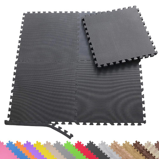 Sporttrend 24® 6 protective mats without edge pieces Color choice 60x60x1cm | 2.16sqm | Floor protection mat Exercise mat Puzzle mat Fitness mat Underlay mat Floor mat Training mat Yoga mat