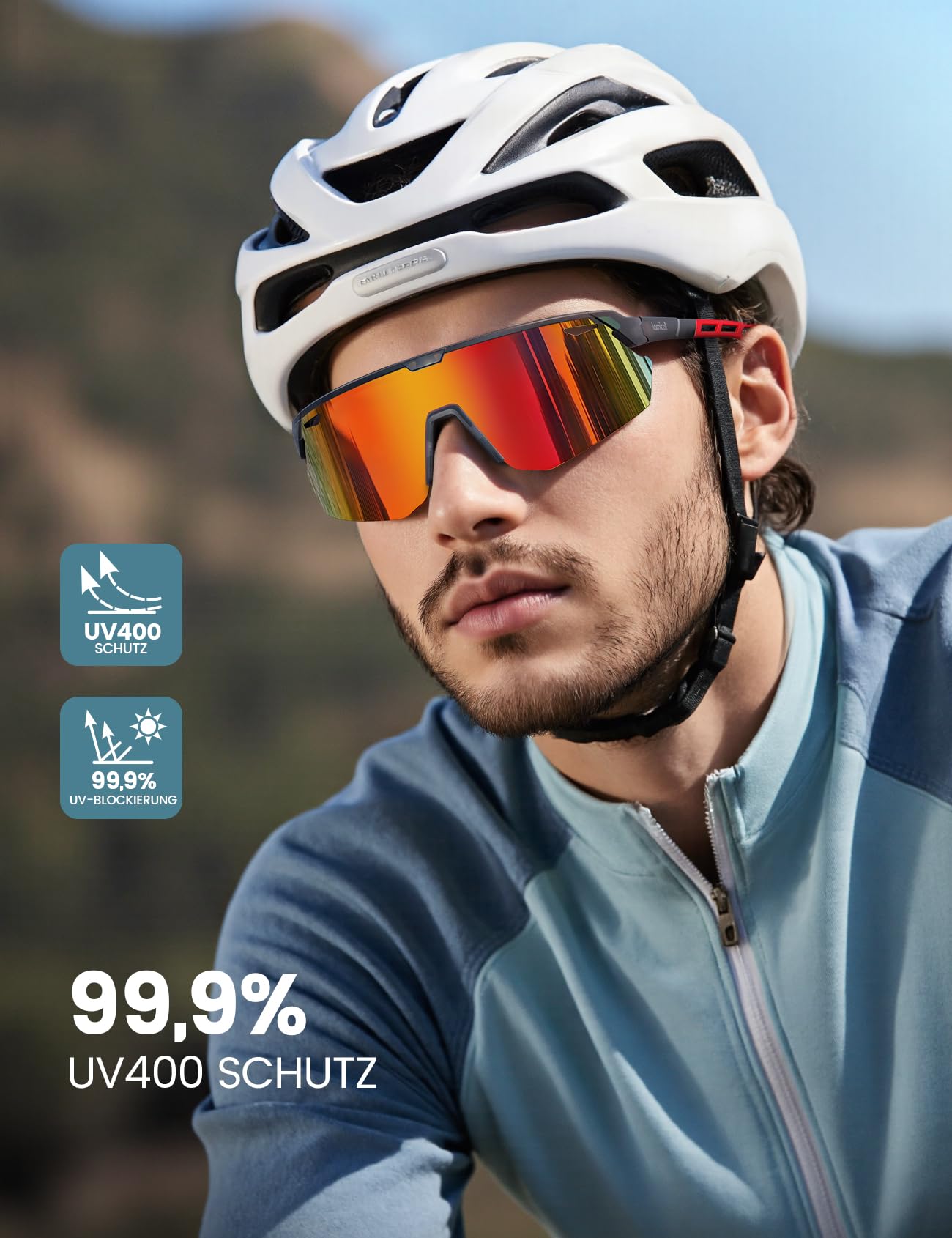 Lamicall Quick Glasses Men, Cycling Glasses Women - [24g TR-90 Super Light] Polarized Sports Glasses Running Glasses with Adjustable Nosepad & Temples, UV400 Sports Sunglasses for Biking/Ebike/Running
