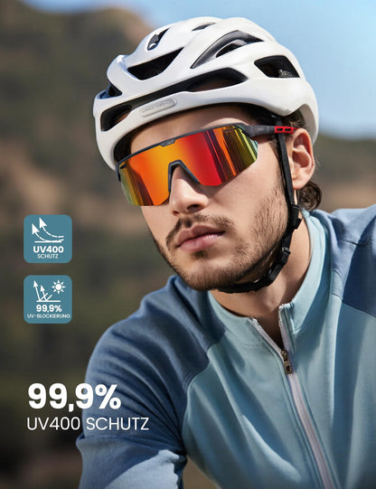Lamicall Quick Glasses Men, Cycling Glasses Women - [24g TR-90 Super Light] Polarized Sports Glasses Running Glasses with Adjustable Nosepad & Temples, UV400 Sports Sunglasses for Biking/Ebike/Running