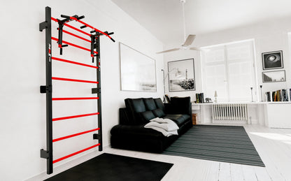 K-Sport: Training set - wall bars with dip station & pull-up bar | Power station with pull-up bar, dip bar for challenging workouts, incl. E-Book