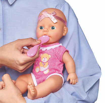 Simba 105030069 - New Born Baby Doll, Full Vinyl Doll & 105400001 - Laura Good Night Baby Accessories, Sleeping Bag