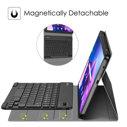 FINTIE keyboard case for Lenovo Tab M10 (3rd Gen) Tablet 10.1" TB-X306F 2022, slim cover with detachable QWERTZ Bluetooth keyboard, not for M10 Plus (3rd Gen) 10.6", Black