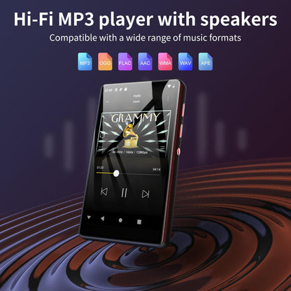 80GB MP3 player with Bluetooth and WiFi, SWOFY Hi-Fi 4.0 inch touchscreen MP3 MP4 player, portable stereo, Android MP3 player with Spotify, Amazon Music, FM radio, recorder, e-book, browser (black)
