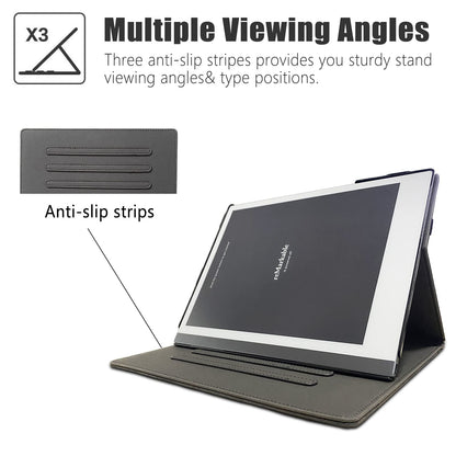 Cover for Remarkable 2 Digital Paper Tablet 10.3 Inch (2020 released) - New updated design Cover for Remarkable 2 10.3 Inch Digital Paper with Pencil Holder Version, Black