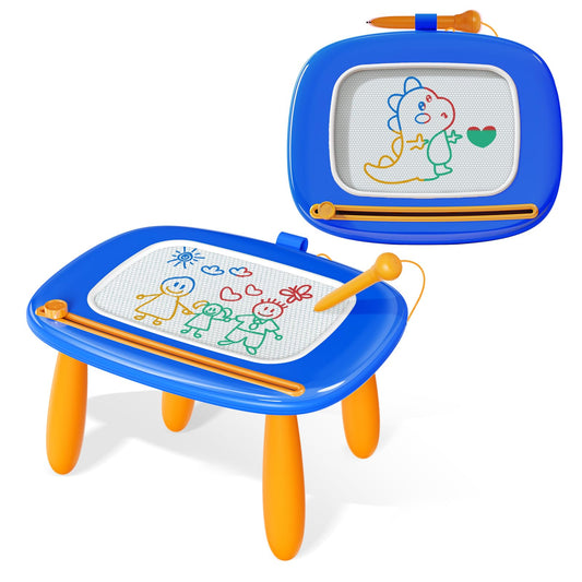 Kikidex toddlers toy age 1-3, Magnetic Magic Drawing Board, Girls toy for 1-2 years, Magic Painting Board educational toy for 1 2 3 year old babies, Birthday gift (Dark Blue)